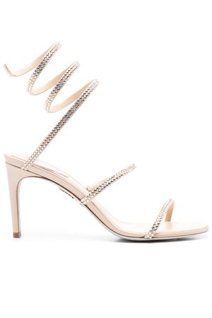 Sandalo Cleo in raso beige RENE CAOVILLA | C12369080R001V104BEIGE